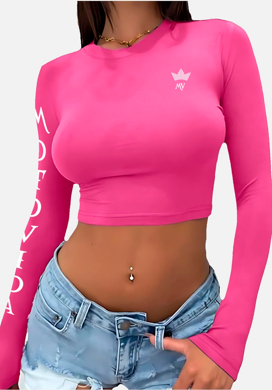 MV Chromas Long Sleeve Crop Top